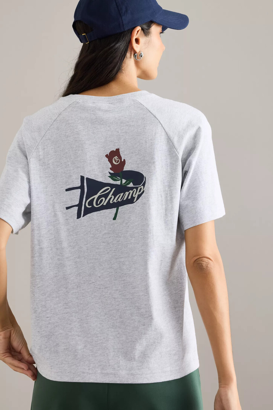 camiseta de manga raglán champion