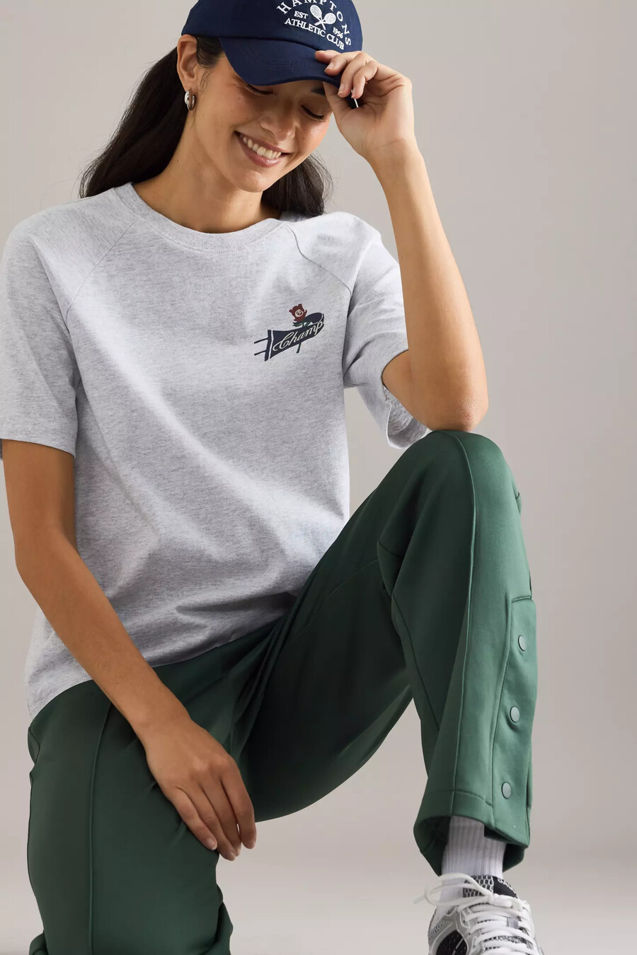 camiseta de manga raglán champion