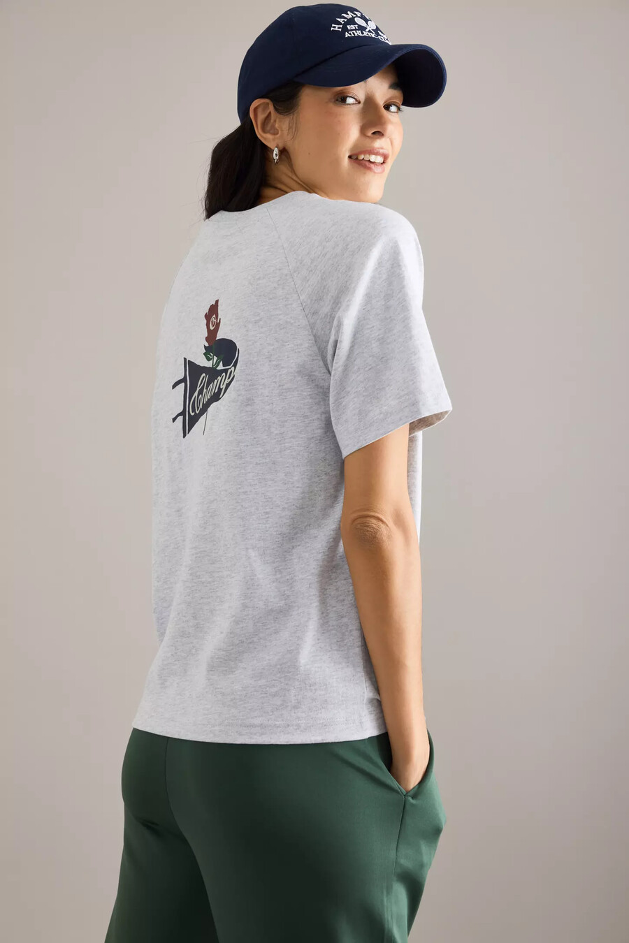 camiseta de manga raglán champion