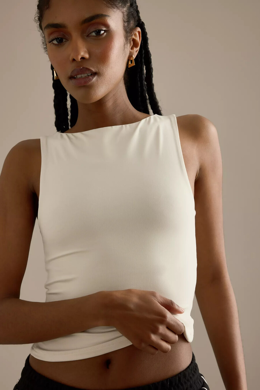 camiseta sin mangas con cuello barco second skin de tala 365