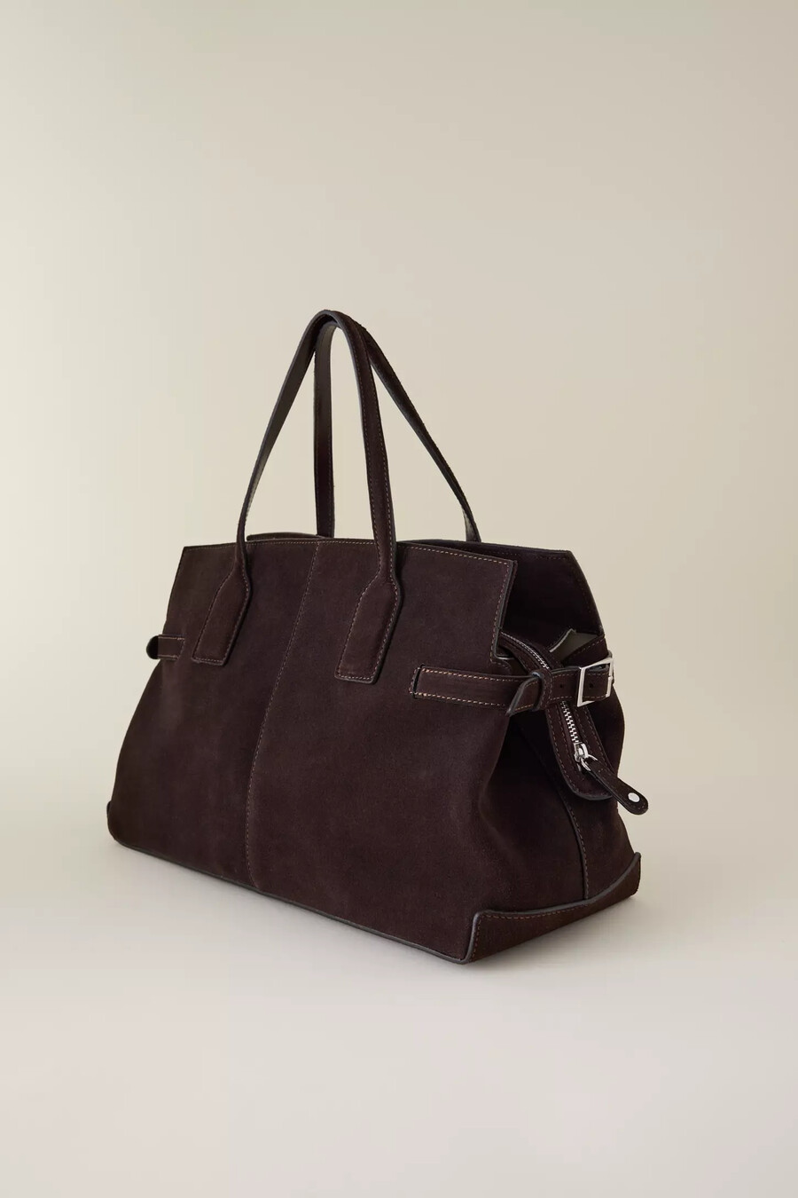 bolso bowler de ante lisa flattered