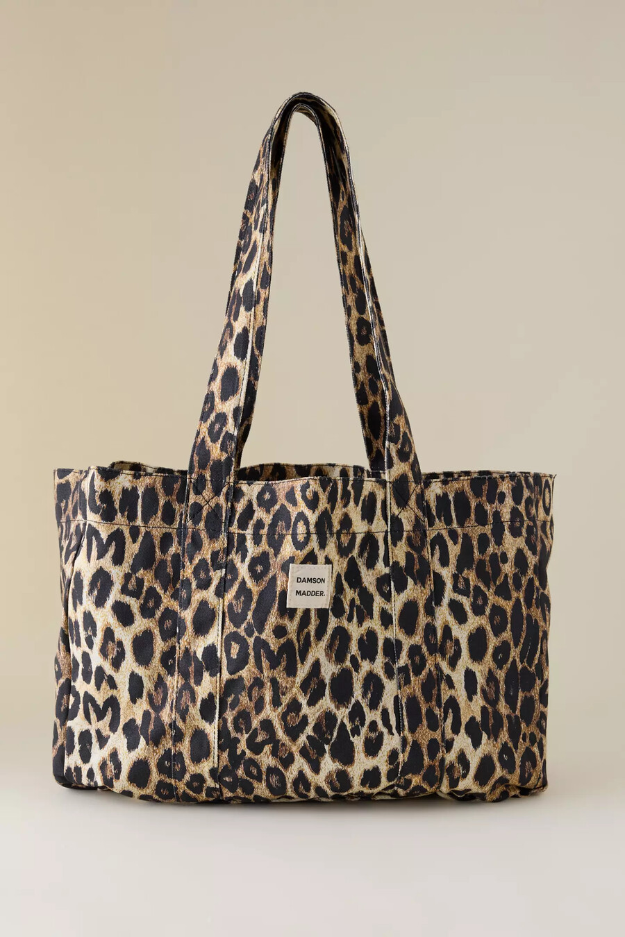 bolso tote de leopardo de damson madder