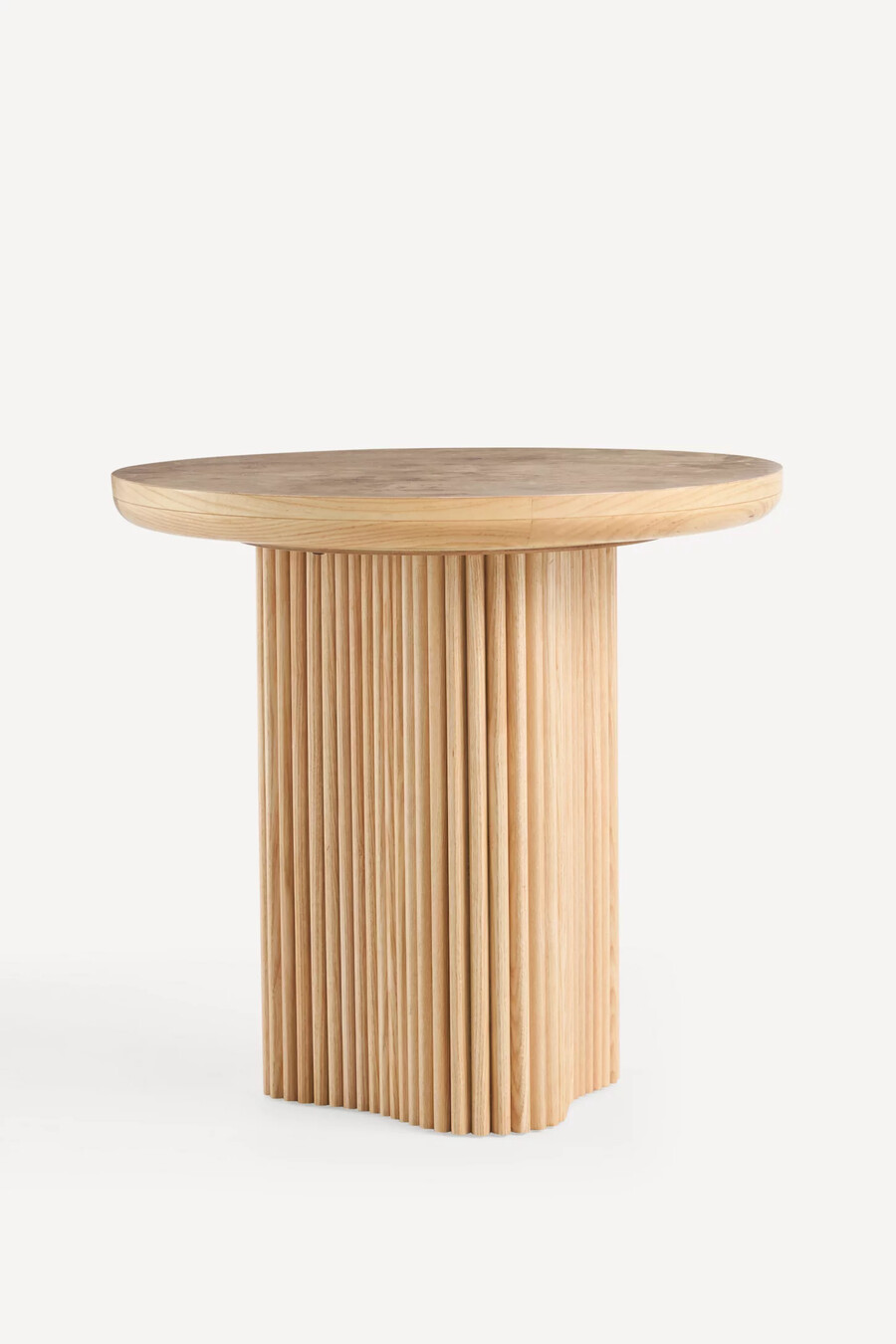 mesa auxiliar pequeña de madera de nudo scout