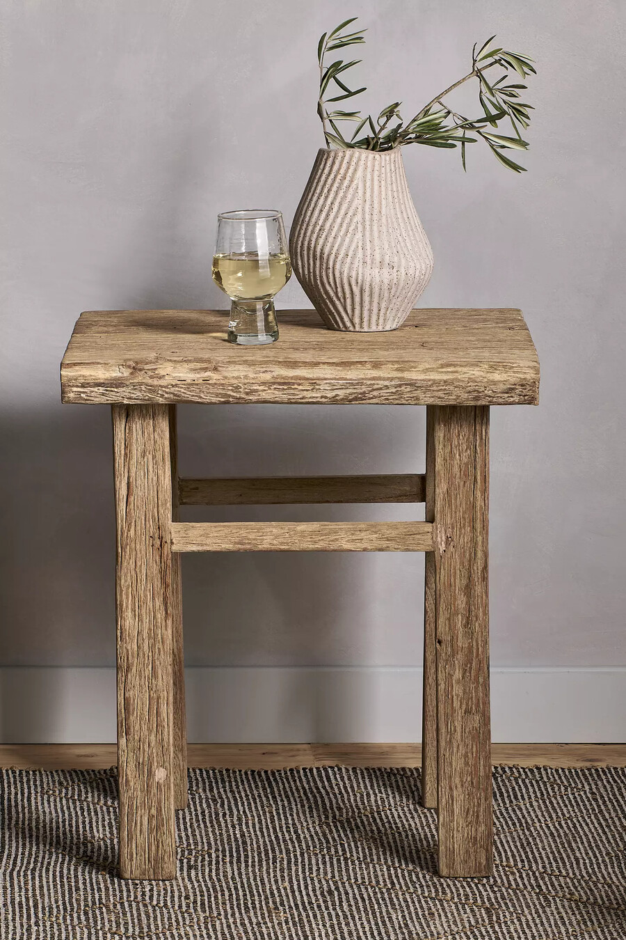 mesa auxiliar de madera nkuku ibo