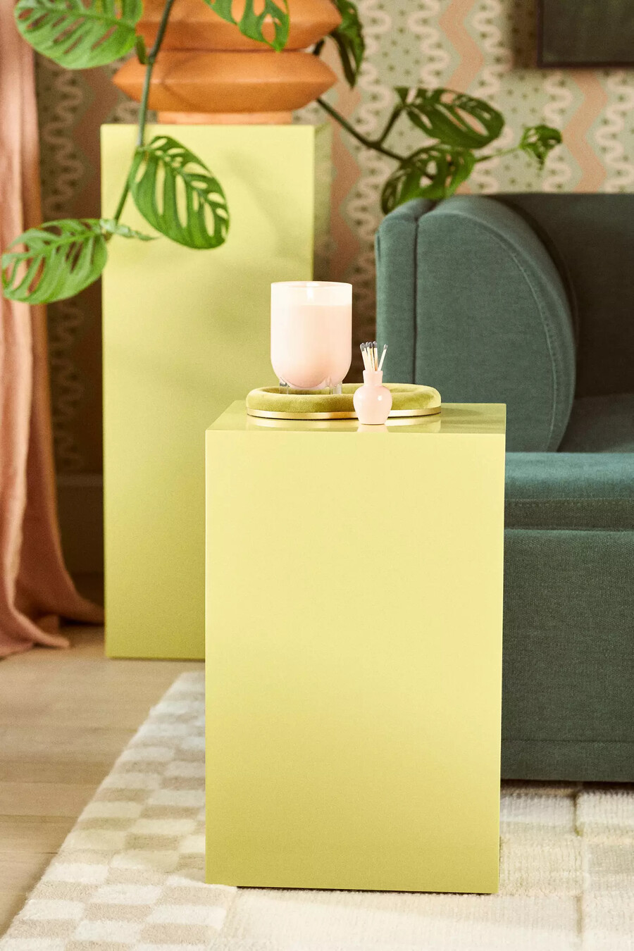 mesa auxiliar de bloque con pedestal kaia