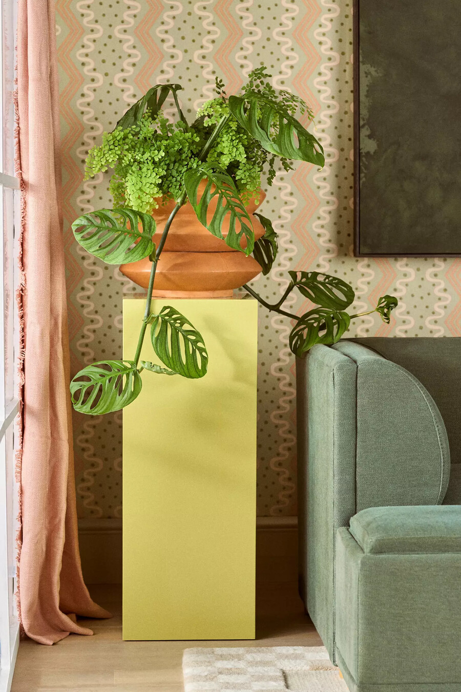 mesa auxiliar de bloque con pedestal kaia