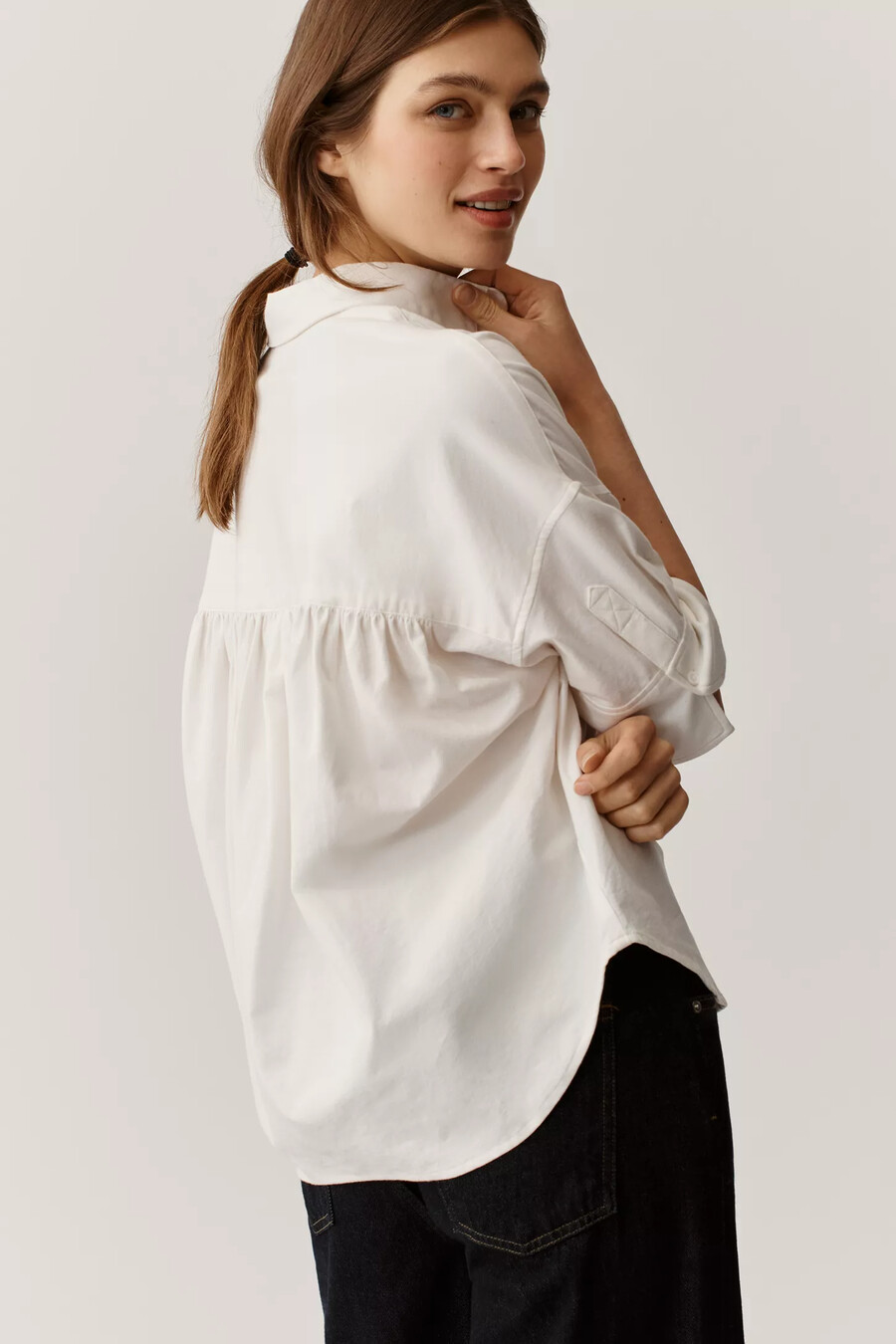camisa oxford cuadrada maeve mabel