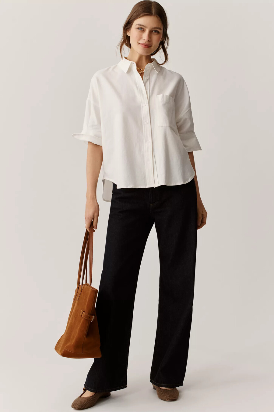 camisa oxford cuadrada maeve mabel