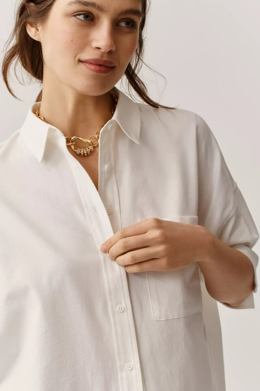 camisa oxford cuadrada maeve mabel