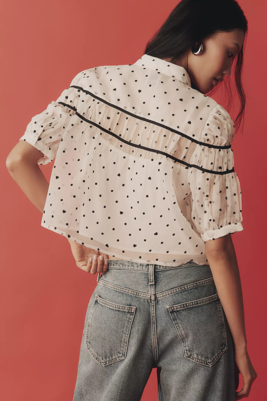la blusa con canesú fruncido leandra de maeve