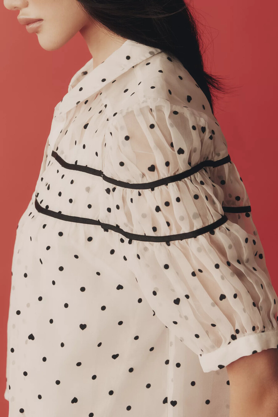 la blusa con canesú fruncido leandra de maeve