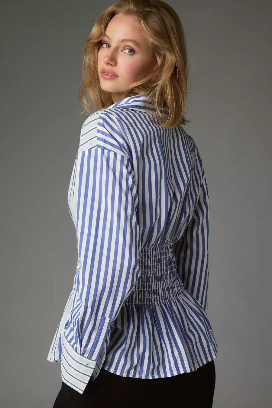 camisa abotonada fruncida maeve