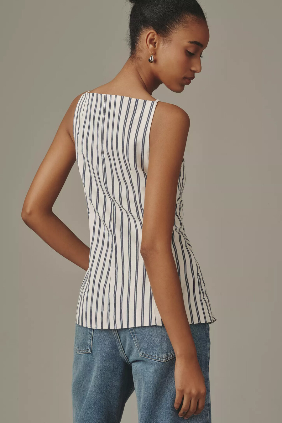 camiseta sin mangas con botones maeve