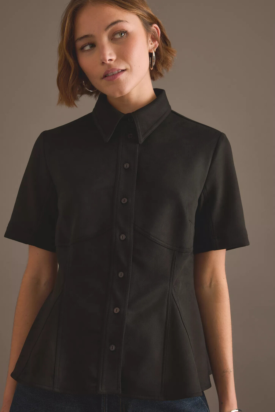 blusa exquise nara de ante sintético
