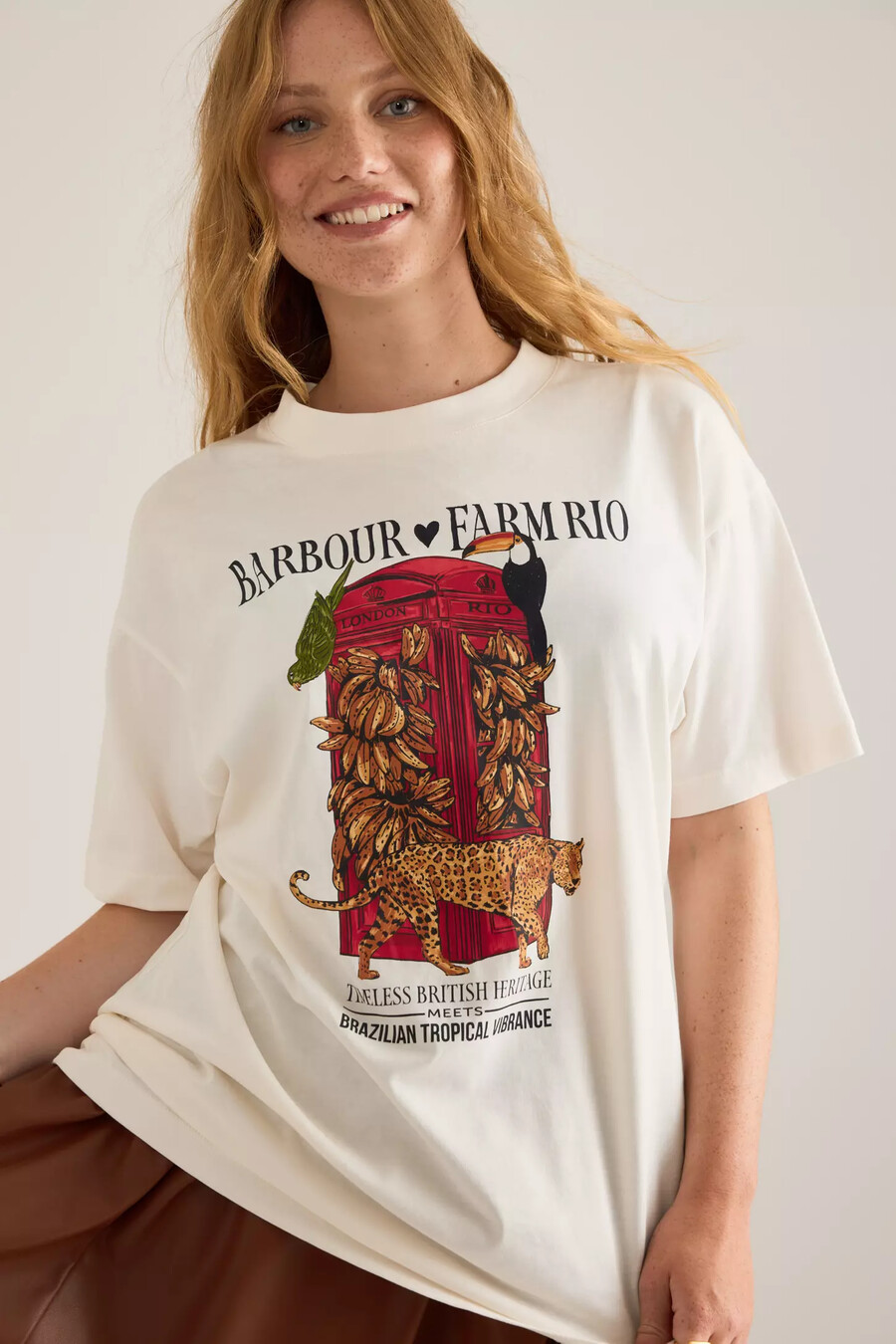 camiseta barbour x farm rio mariac