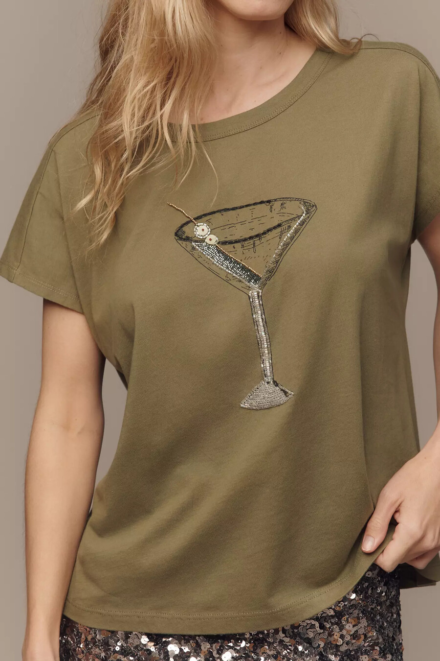 camiseta de cóctel bordada maeve