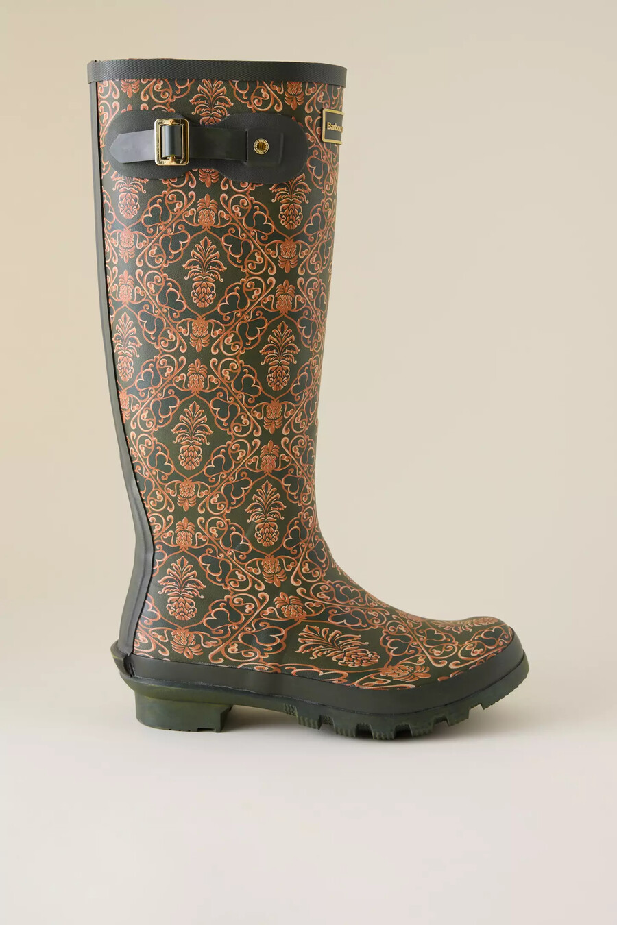 botas de agua barbour x farm rio cami pineapple