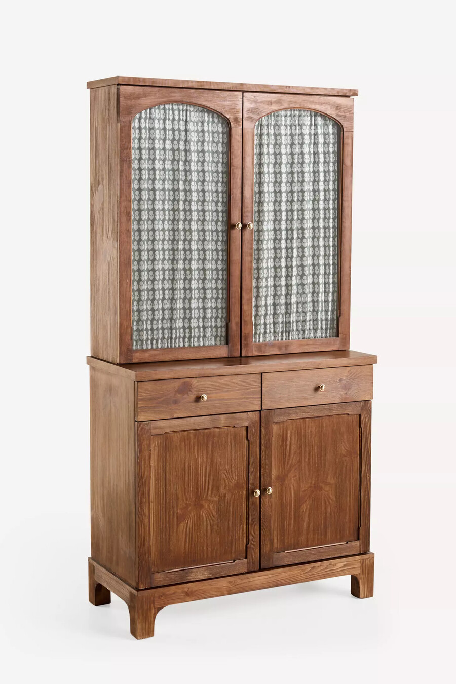 gabinete de madera con cortina whitney