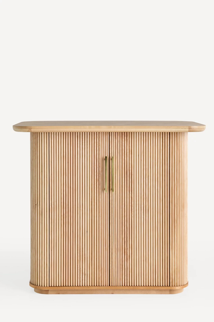 mueble bar alto estriado de madera de nudo scout