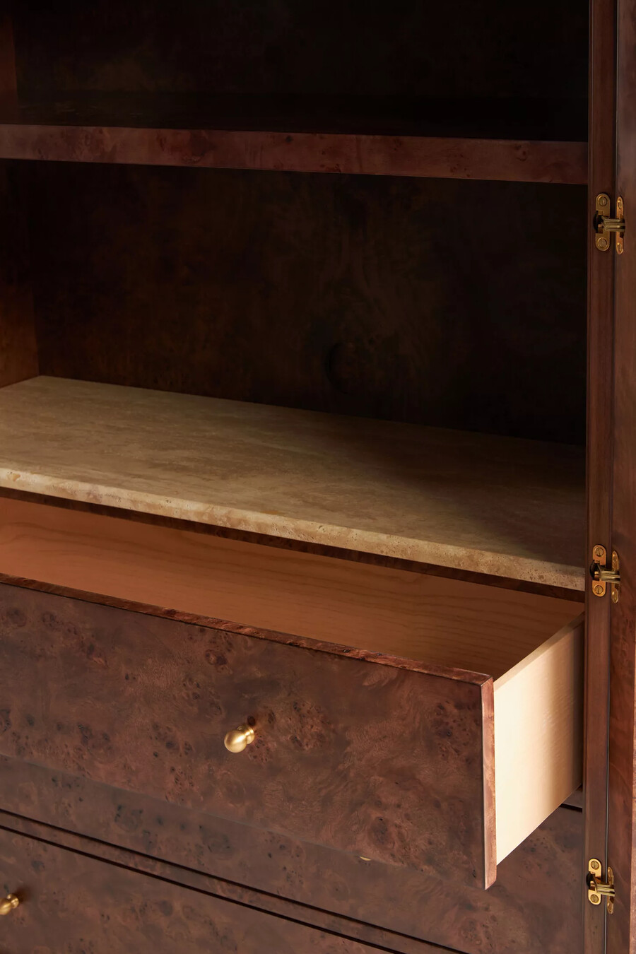 gabinete de almacenamiento de madera de fresno helecho