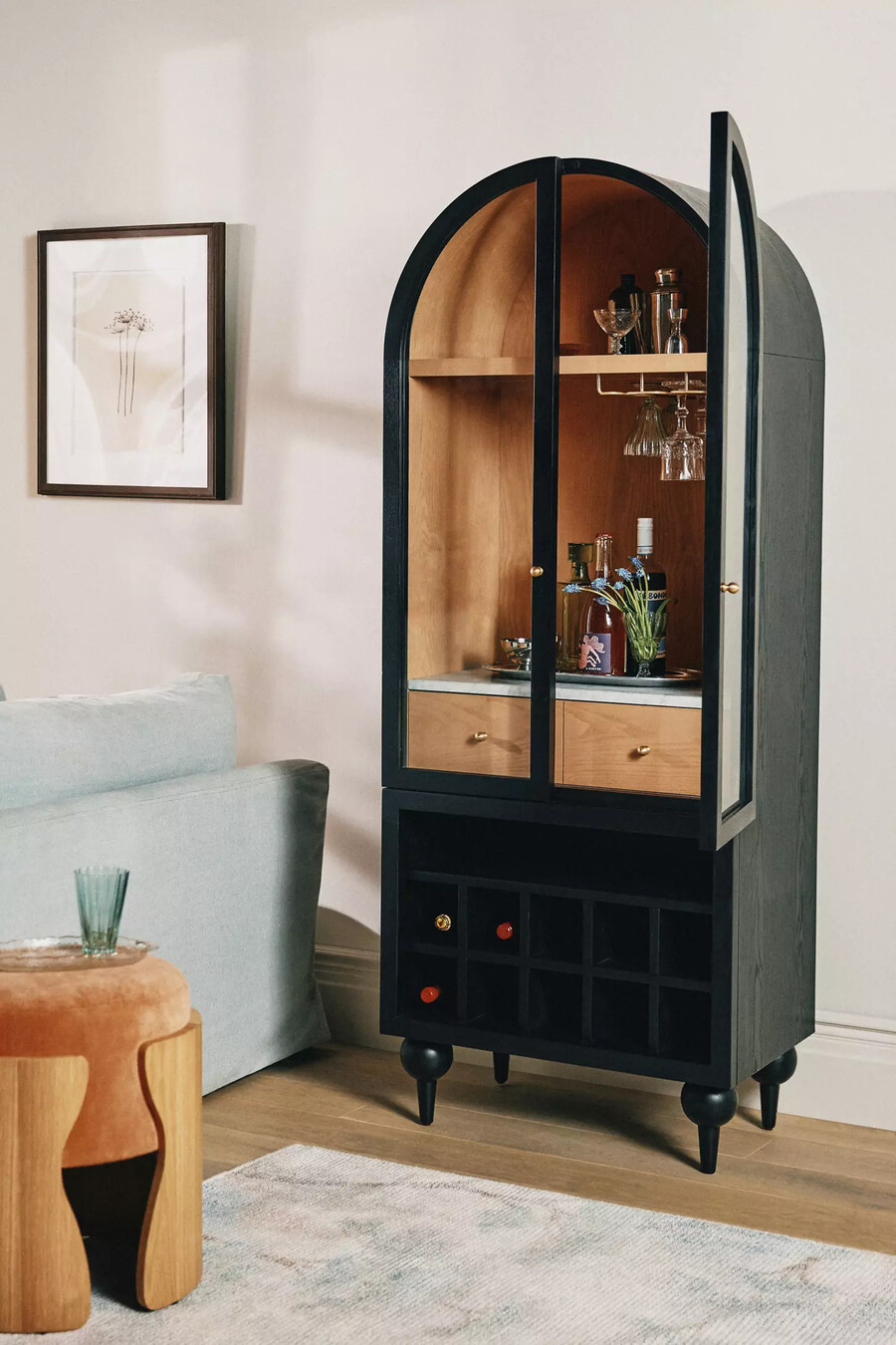 mueble bar delgado fern de 72 pulgadas