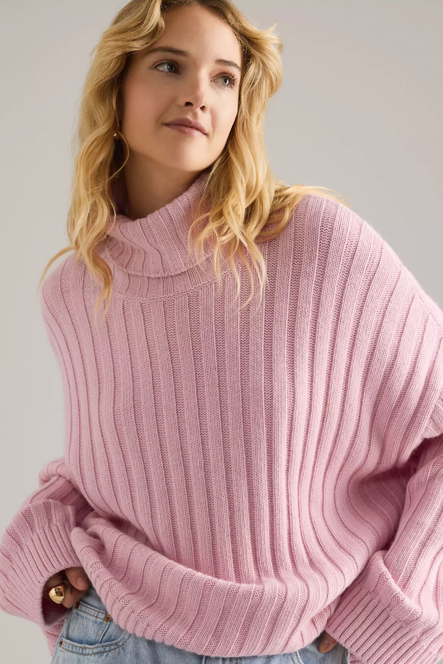 jersey de canalé con cuello vuelto maeve de barbour