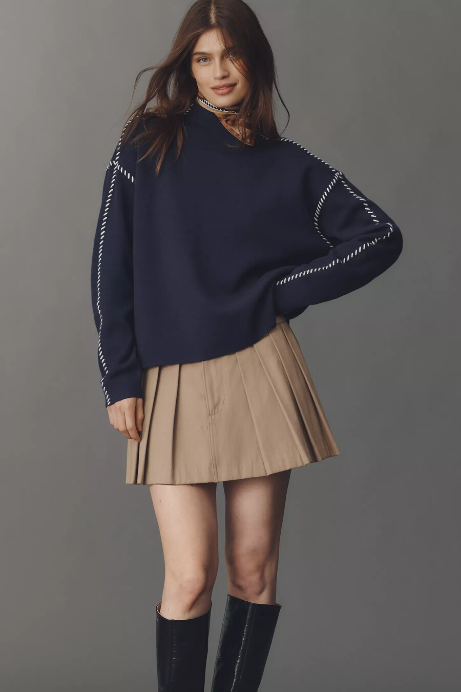 jersey de cuello alto maeve carys jersey