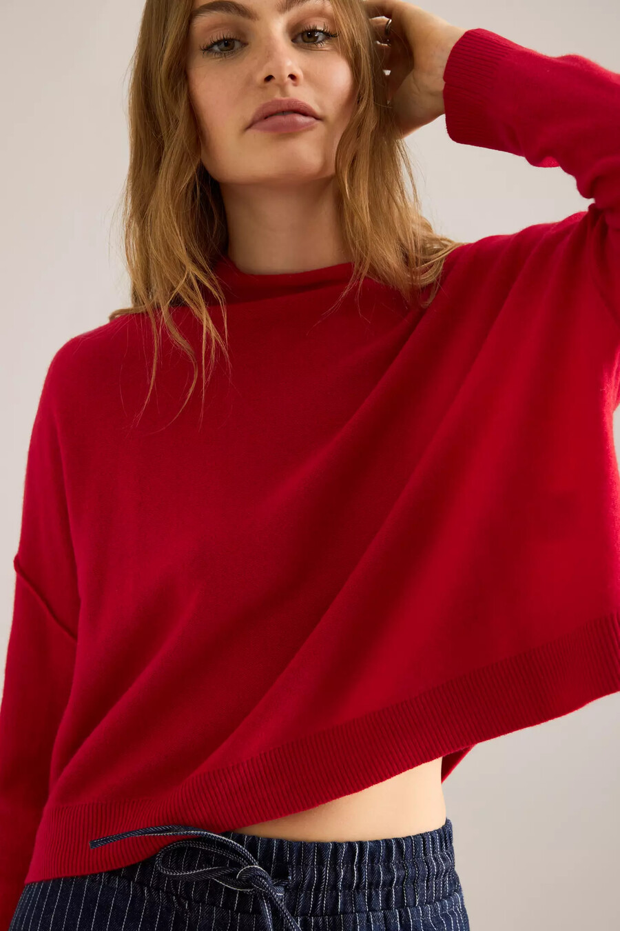 jersey de cuello alto de cachemira alani jersey