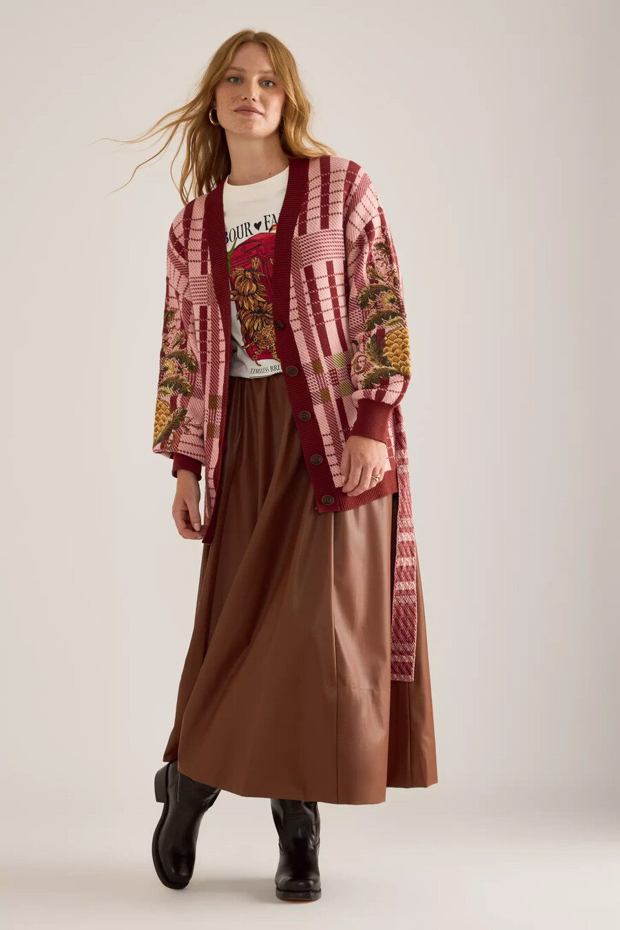 cárdigan barbour x farm rio luisa