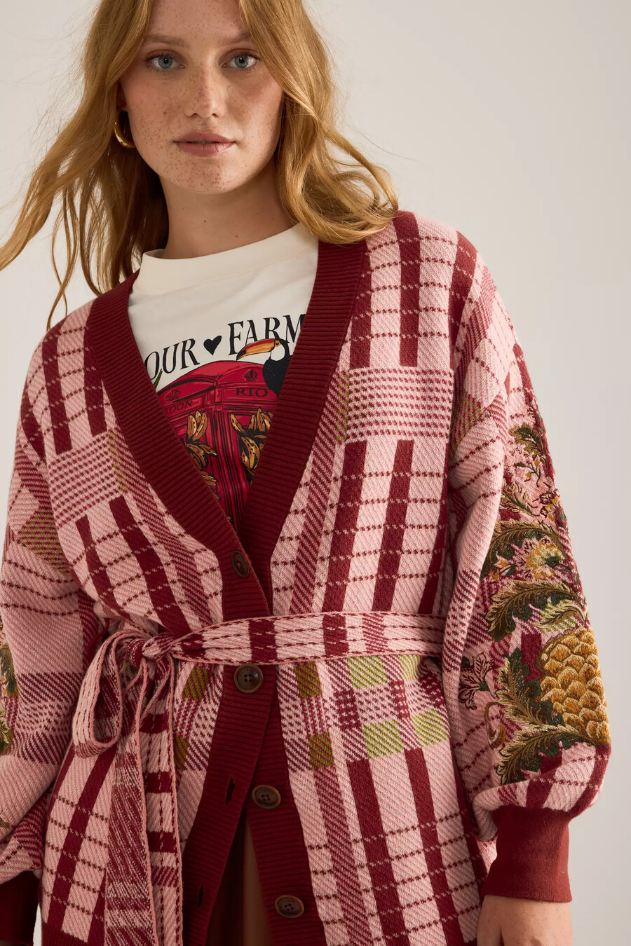 cárdigan barbour x farm rio luisa