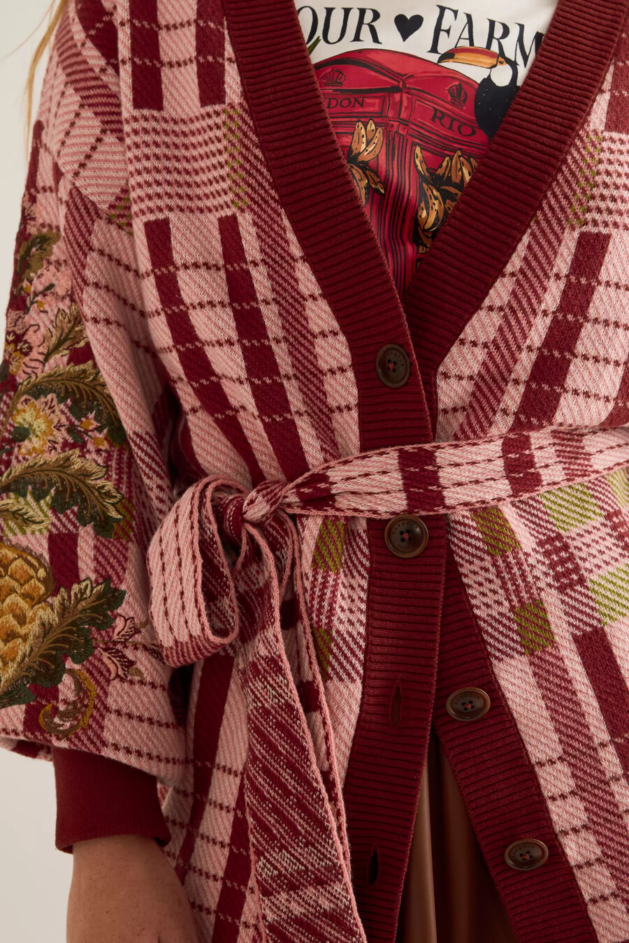 cárdigan barbour x farm rio luisa