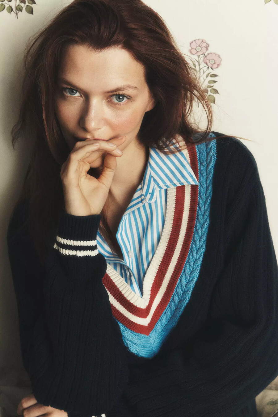 jersey de cuello en v josette de the upside x anthropologie