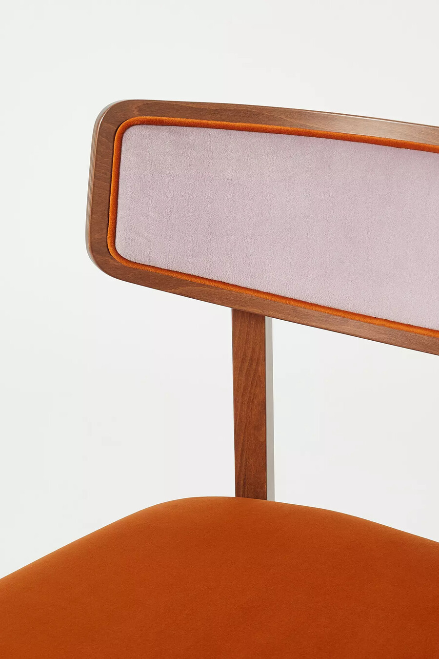 sillas de comedor amy de madera tapizadas en terciopelo juego de 2