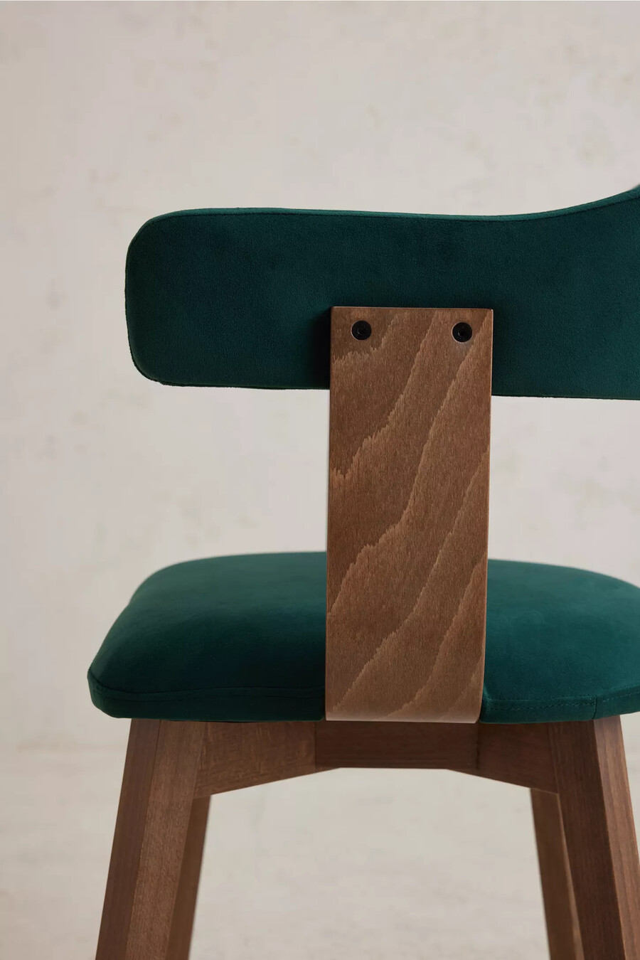 silla de comedor giratoria brooke de madera de haya tapizada en terciopelo