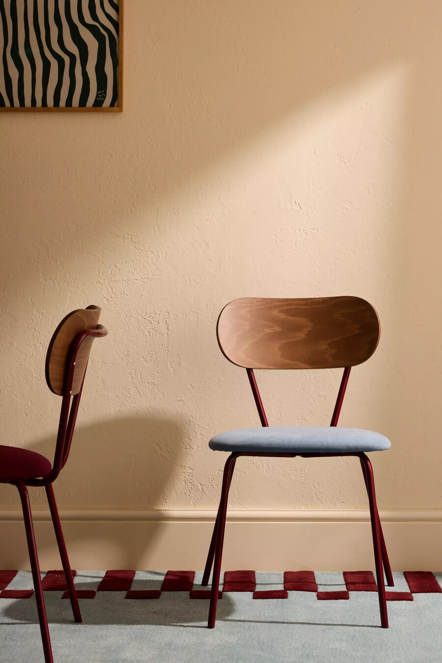 silla con estructura de metal y terciopelo aterciopelado juego de 2