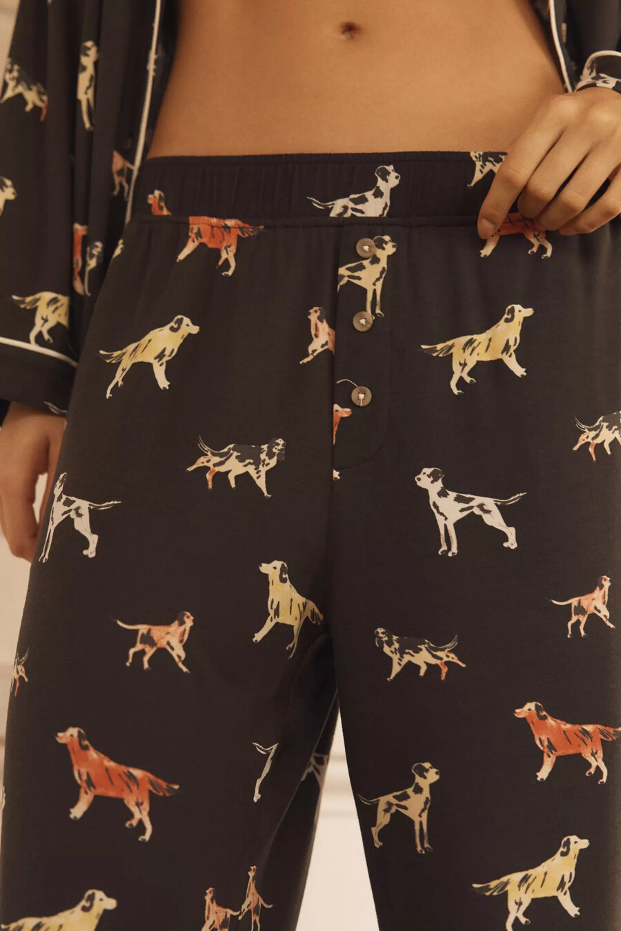 pantalones de pijama con ribete de briar