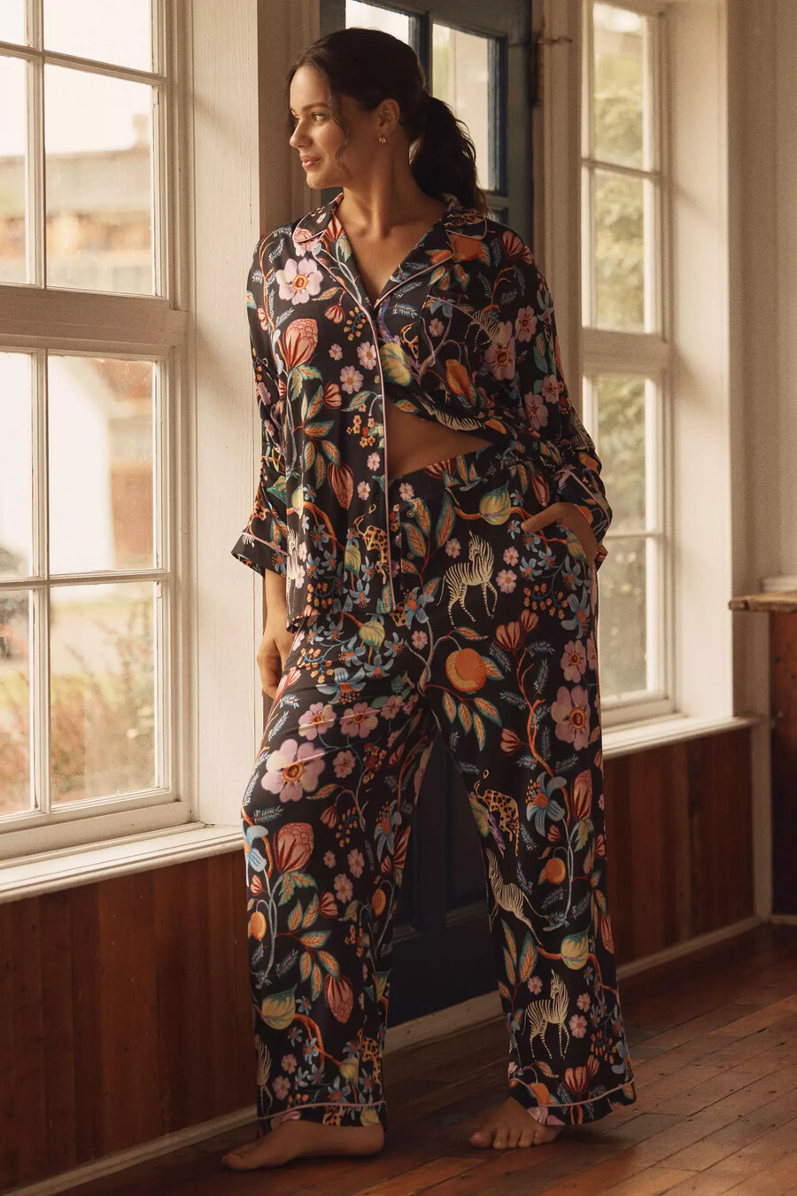 pantalones de pijama con ribete de briar
