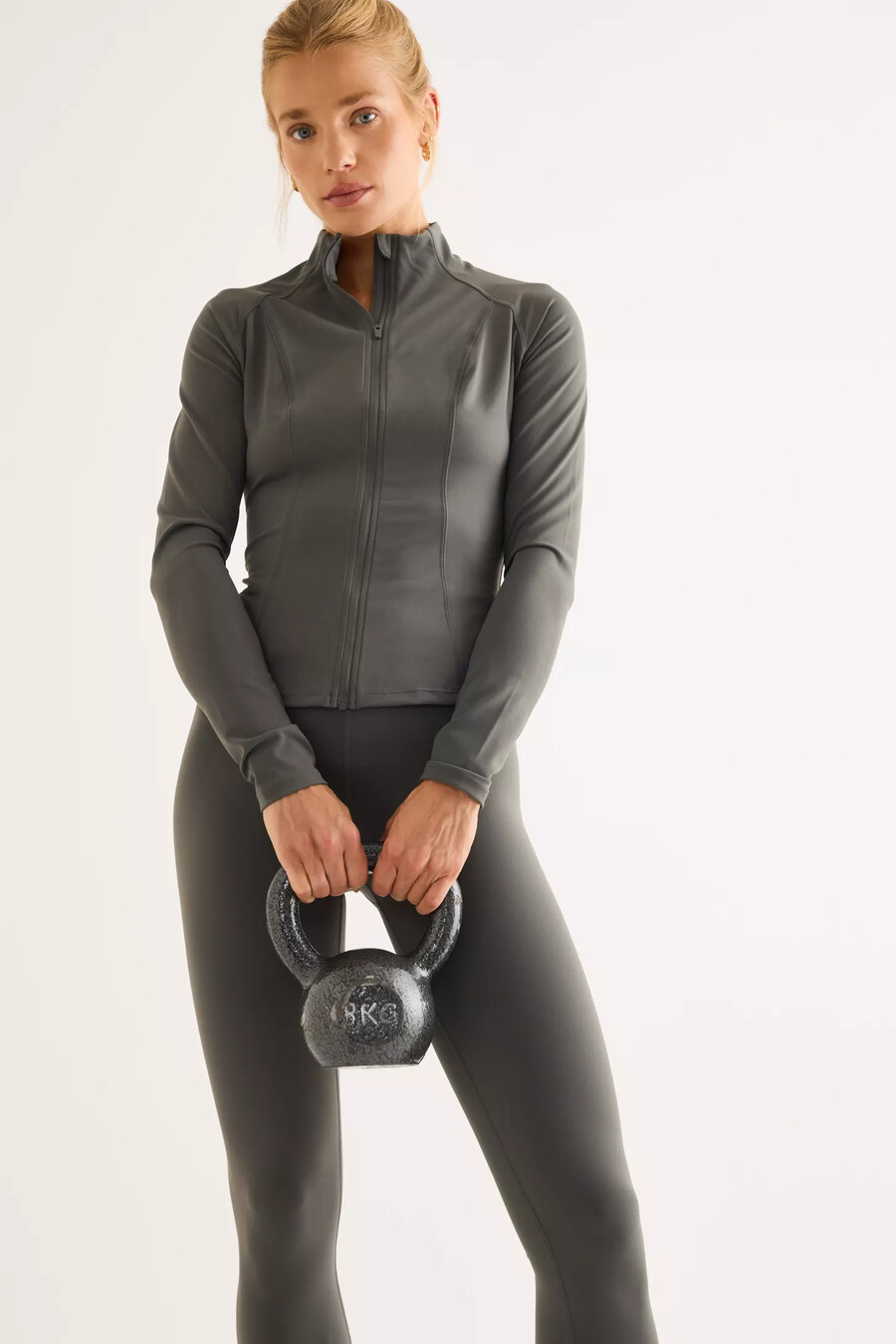 chaqueta de running con cremallera frontal tala dayflex