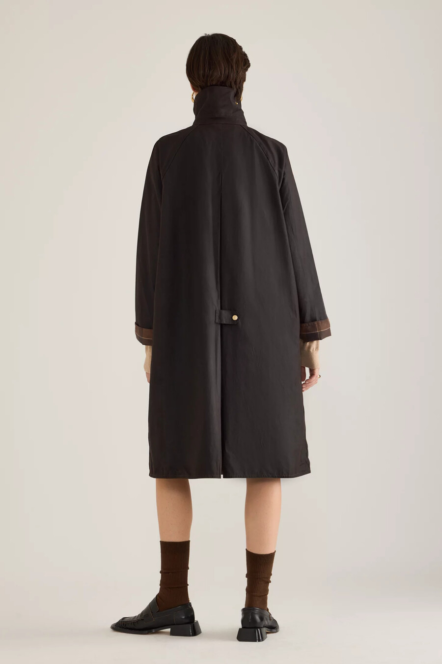 abrigo de algodón encerado barbour evette