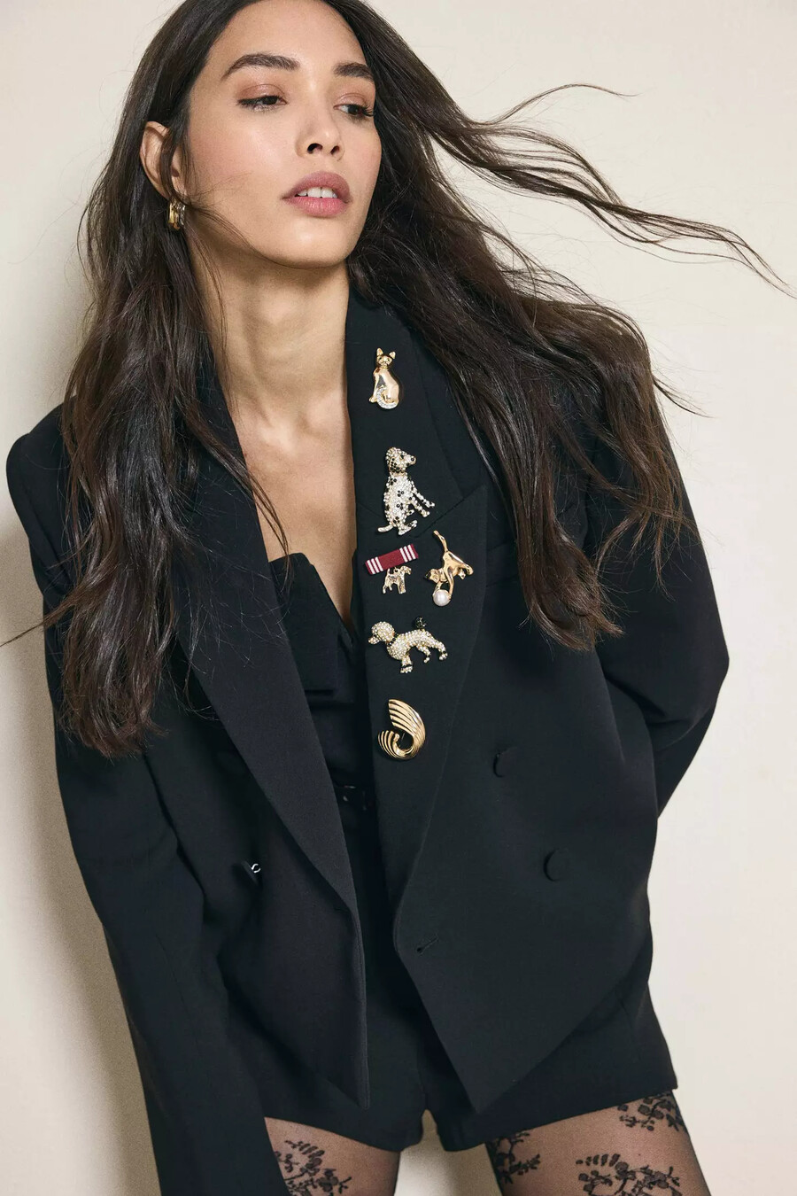 blazer corto cruzado jezel de bardot