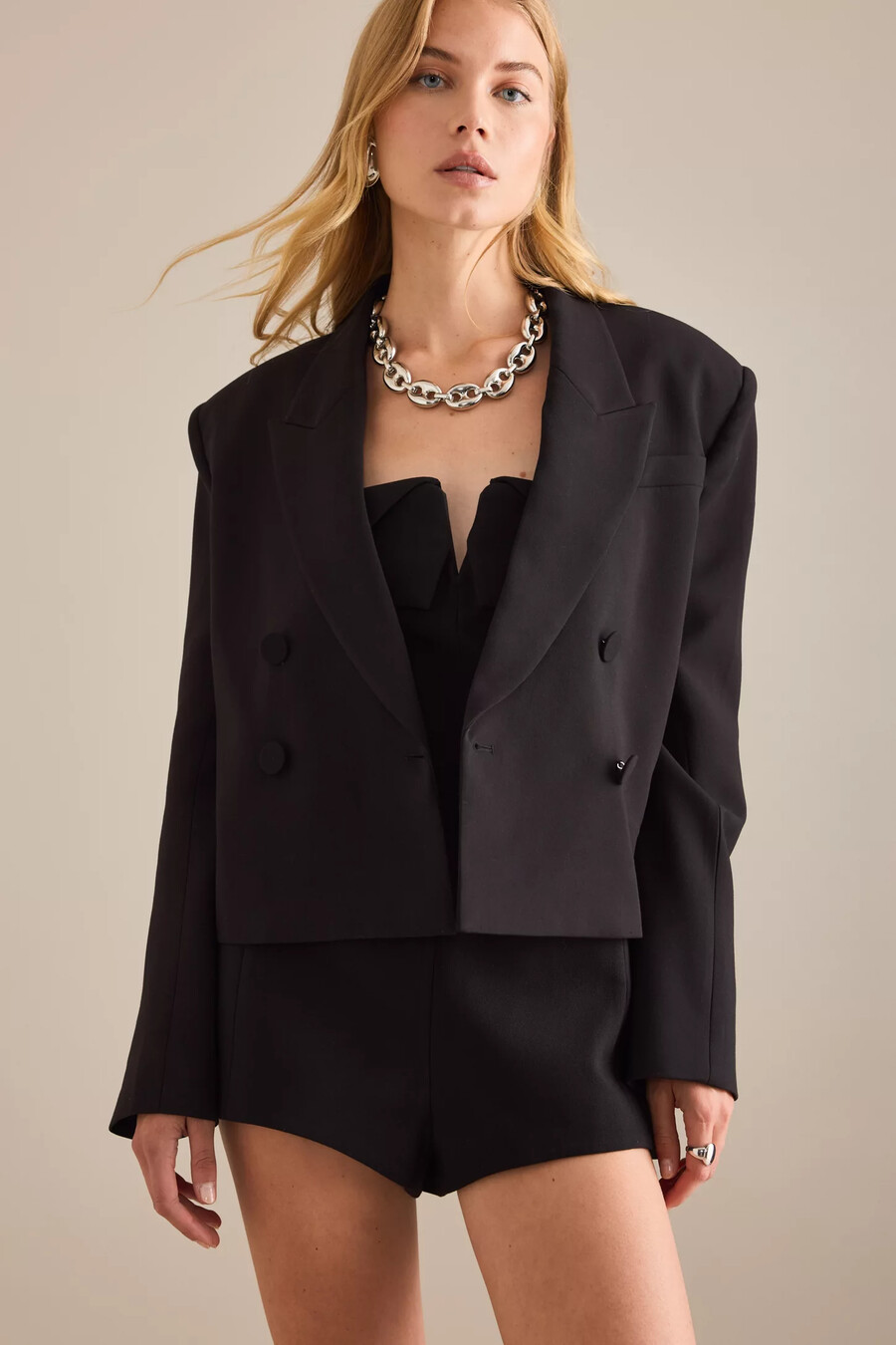 blazer corto cruzado jezel de bardot