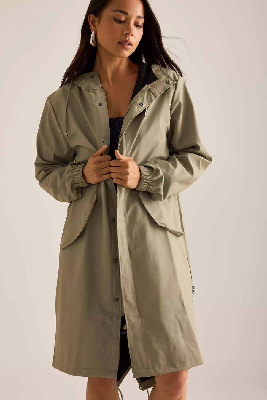 parka impermeable con cola de pez de rains