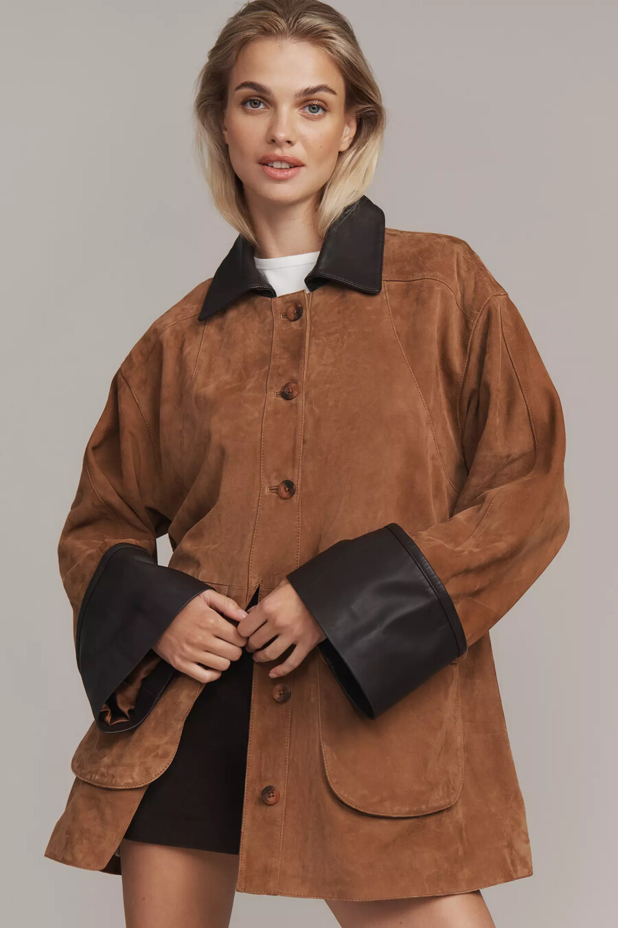 chaqueta de ante pilcro adelaide