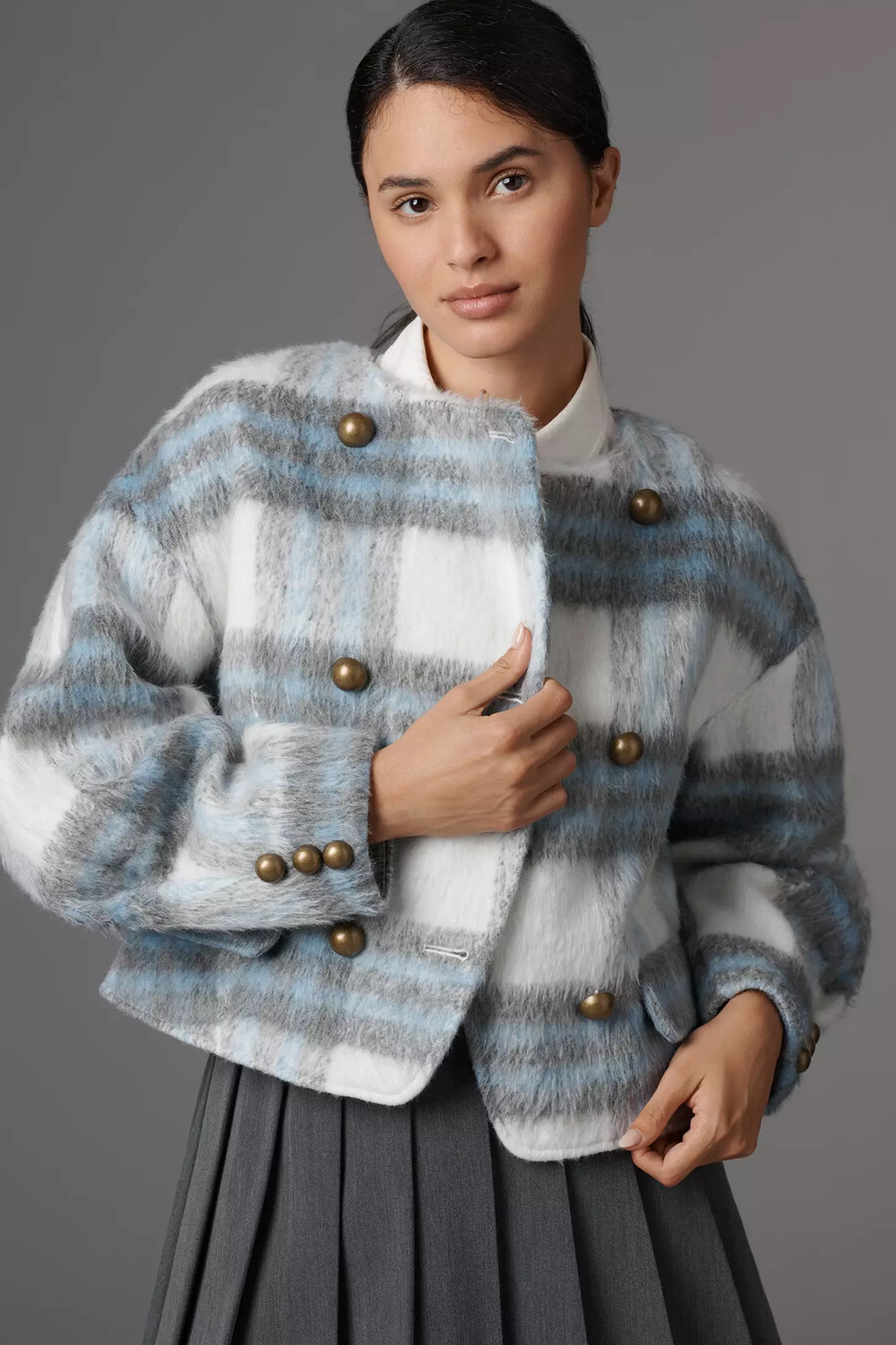 chaqueta a cuadros maeve