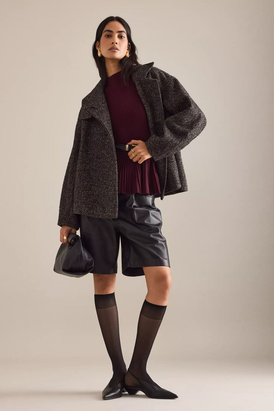 chaqueta bouclé de by anthropologie