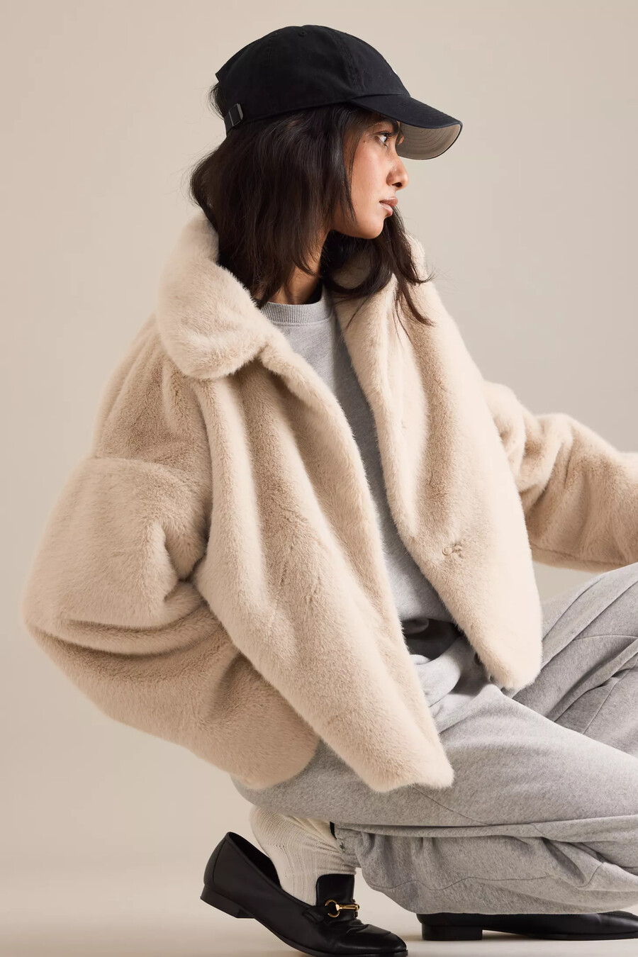 chaqueta de piel sintética de anthropologie