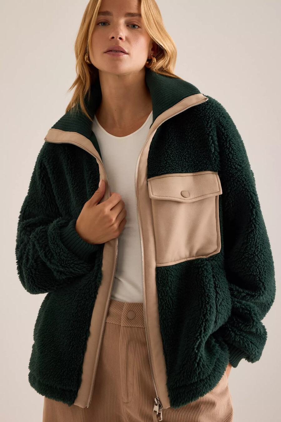 chaqueta sherpa varley lowell