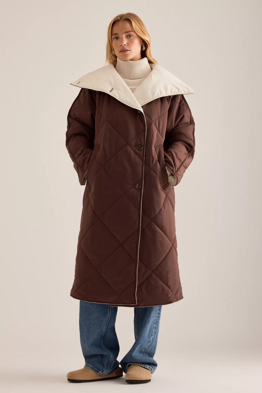 abrigo cruzado reversible annalise de varley