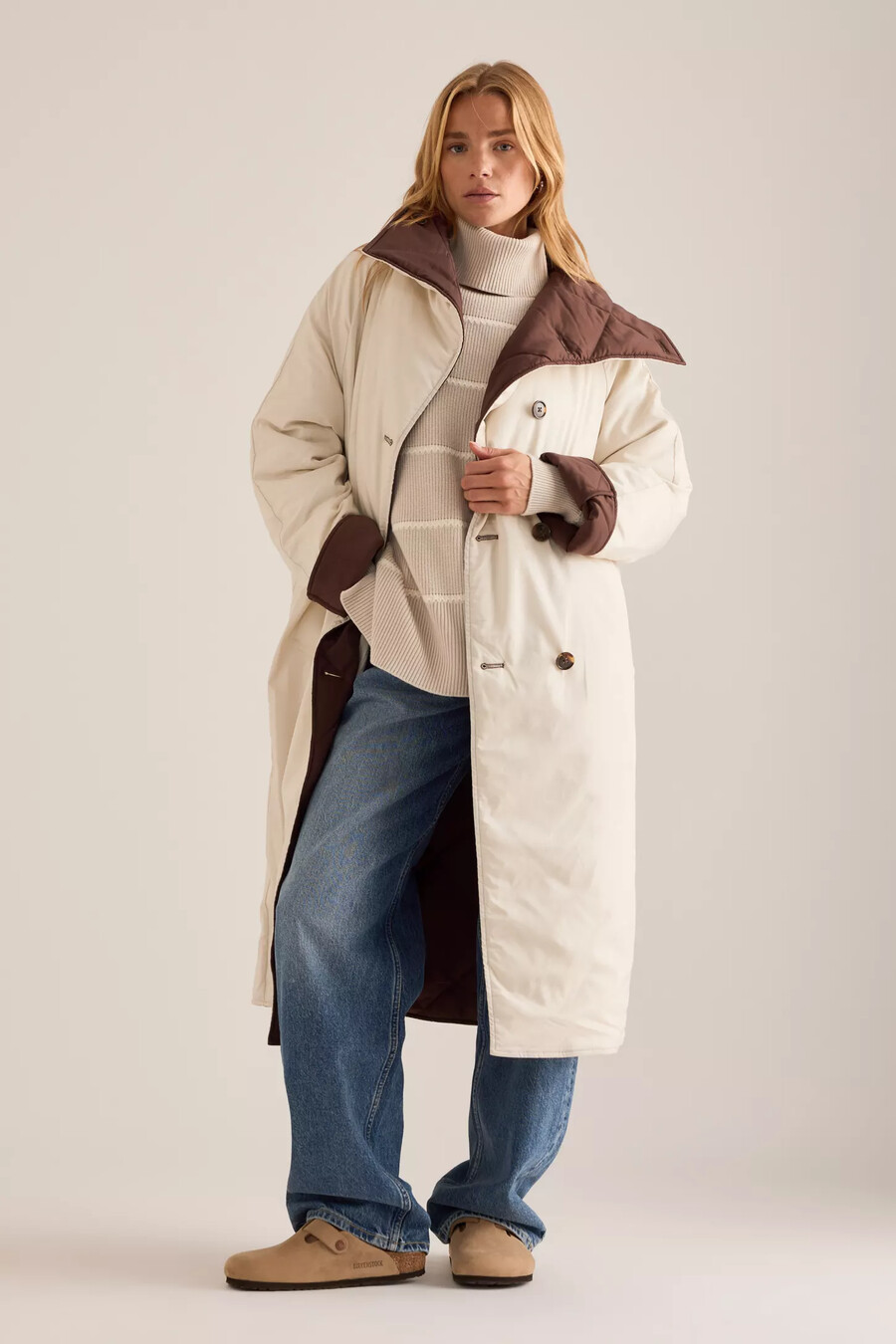 abrigo cruzado reversible annalise de varley