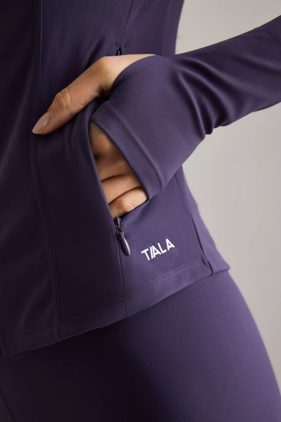 chaqueta de running con cremallera frontal tala dayflex